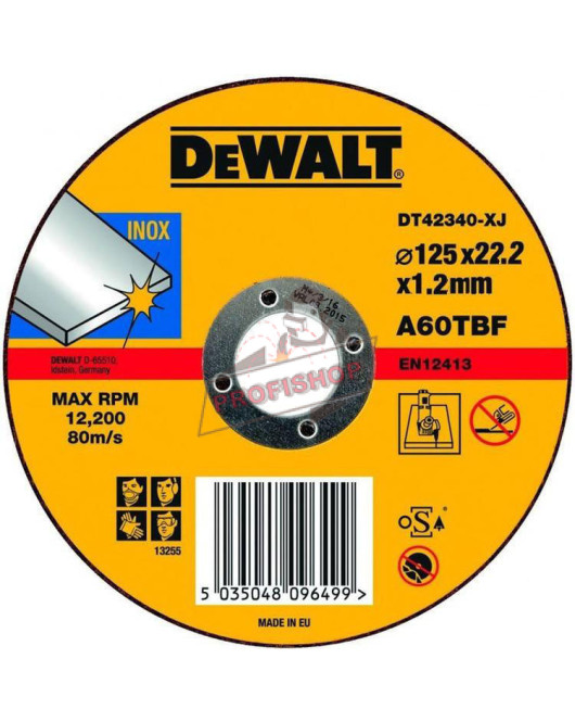 125х2,5 за рязане на метал DEWALT