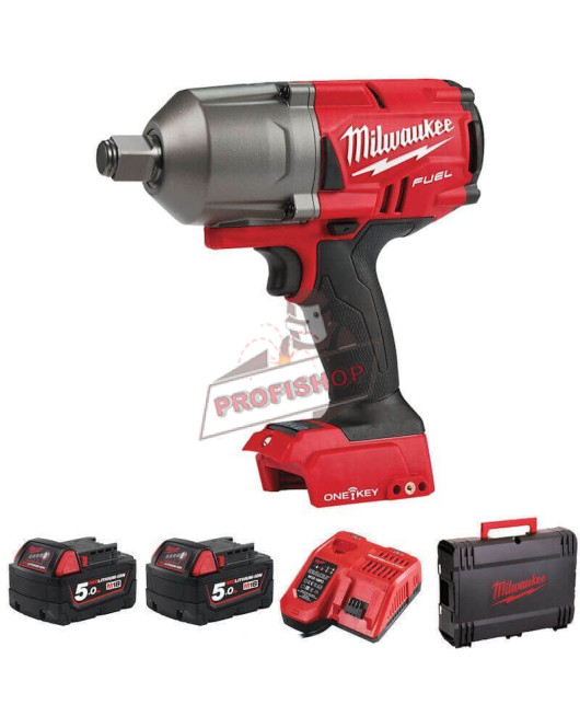 Гайковерт Milwaukee акумулаторен ударен с батерия и зарядно, 18 V, 5 Ah, 2034 Nm, 3/4", M18 ONEFHIWF34-502X Гайковерт Milwaukee акумулаторен ударен с батерия и зарядно, 18 V, 5 Ah, 2034 Nm, 3/4", M18 ONEFHIWF34-502X