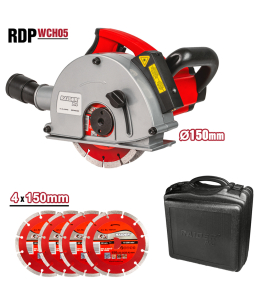 Фреза за канали 1.7kW 150mm 4cm 4диска лазер куфар RDP-WCH05, 020905