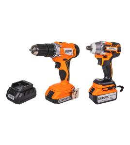 К-т бормашина ударна гайковерт 18V 4Ah 2Ah Baukraft BK-CDIBIW3 030609