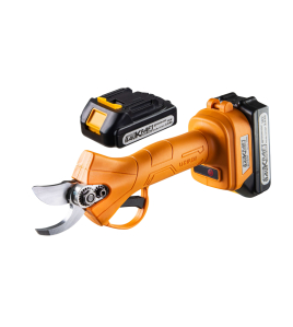 Акумулаторна лозарска ножица 18 V, 2x2 Ah, 25 мм, с батерии, зарядно и куфар, Baukraft BK-PSH03