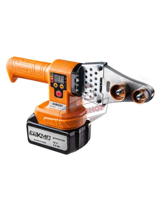 Поялник за PP тръби 18V 4Ah 3 глави Ø20-32mm Baukraft BMC BK-PW04 050604 Поялник за PP тръби 18V 4Ah 3 глави Ø20-32mm Baukraft BMC BK-PW04 050604