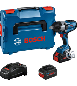 Акумулаторен гайковерт Bosch GDS 18V-1050 H 3/4" с 2 батерии 8 ah, зарядно и куфар, 06019J8502