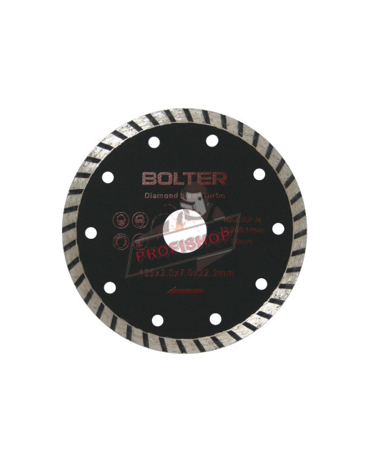 Диамантен диск за строителни материали TURBO 115 mm BOLTER XG53153