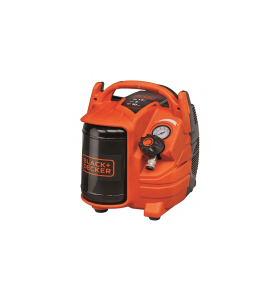 Компресор Black &amp; Decker с електродвигател безмаслен 8 bar, 1.5 к.с., 5 л, 180 л/мин, BD195/6-MY