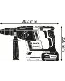 Акумулаторен перфоратор с 2 батерии 6 ah, зарядно и куфар, Bosch GBH 18V-26 F 0611910003+ ПОДАРЪК 5 бр. свредла за перфоратор PRO SDS plus Акумулаторен перфоратор с 2 батерии 6 ah, зарядно и куфар, Bosch GBH 18V-26 F 0611910003+ ПОДАРЪК 5 бр. свредла за перфоратор PRO SDS plus