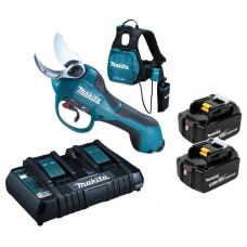 Акумулаторна лозарска ножица MAKITA DUP362PT2 с 2 бр. батерии, зарядно устройство и раница