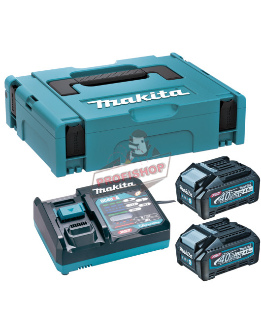 Комплект 2 батерии и бързо зарядно Makita 191J97-1, XGT, 2x40 V, 2x4 Ah Комплект 2 батерии и бързо зарядно Makita 191J97-1, XGT, 2x40 V, 2x4 Ah