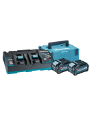 Комплект батерии и двойно зарядно , XGT, 2x40 V, 2x4 Ah, с куфар, Makita 191U00-8