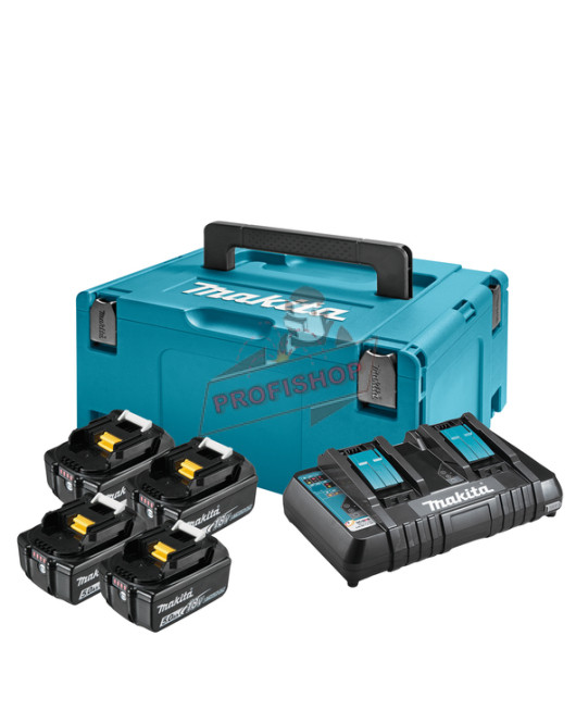 Комплект батерии и зарядно , LXT, 4х5 Ah, 18 V, Makita 197626-8 Комплект батерии и зарядно , LXT, 4х5 Ah, 18 V, Makita 197626-8