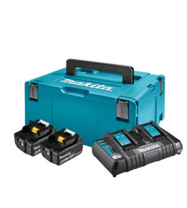 Комплект батерии и зарядно , LXT, 18 V, 2х6 Ah, с куфар, Makita 198077-8