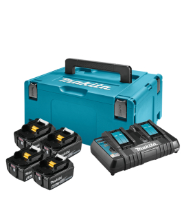 Комплект батерии и зарядно устройство и куфар, LXT, 18 V, 4х6 Ah, Makita 198091-4