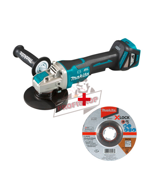 Акумулаторен ъглошлайф Makita , X-LOCK, 18 V,LXT, 125 мм,DGA519Z + ПОДАРЪК 5 бр. диск за шлайфане на метал Makita, 125 мм Акумулаторен ъглошлайф Makita , X-LOCK, 18 V,LXT, 125 мм,DGA519Z + ПОДАРЪК 5 бр. диск за шлайфане на метал Makita, 125 мм