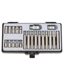 Шестограми накрайник TORX 10mm с отвор (Т10Н-Т55Н) комплект 22 бр. JN66142 FORCE