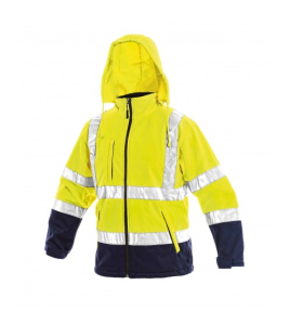 Работно яке софтшел с качулка DERBI Jacket | Жълто