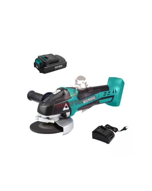 АКУМУЛАТОРЕН ЪГЛОШЛАЙФ MECHANIC 20V 125MM С БАТЕРИЯ 2.0 AH И ЗАРЯДНО УСТРОЙСТВО 2.5 A АКУМУЛАТОРЕН ЪГЛОШЛАЙФ MECHANIC 20V 125MM С БАТЕРИЯ 2.0 AH И ЗАРЯДНО УСТРОЙСТВО 2.5 A