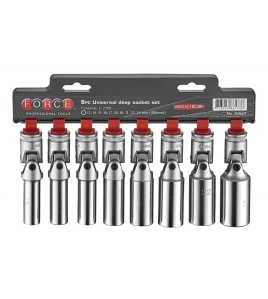 Вложки удължени чупещи JN67072 Force 4084R / 1/2", 13-24 мм, к-кт 8 бр/