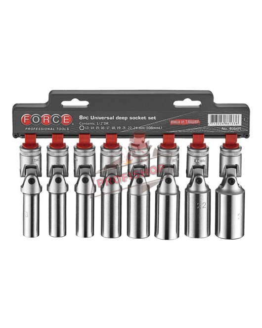 Вложки удължени чупещи JN67072 Force 4084R / 1/2", 13-24 мм, к-кт 8 бр/ Вложки удължени чупещи JN67072 Force 4084R / 1/2", 13-24 мм, к-кт 8 бр/