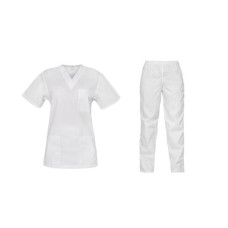 Комплект туника и панталон CESARE | Бял
