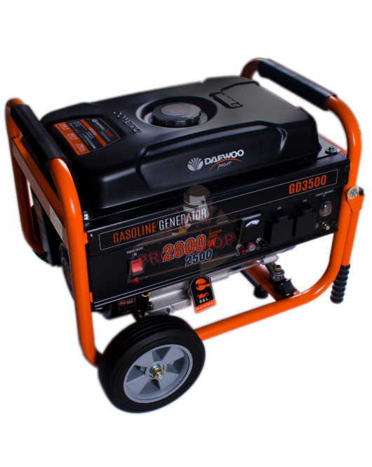 Бензинов монофазен генератор DAEWOO ръчен старт 2500W/2800W GD3500 Бензинов монофазен генератор DAEWOO ръчен старт 2500W/2800W GD3500