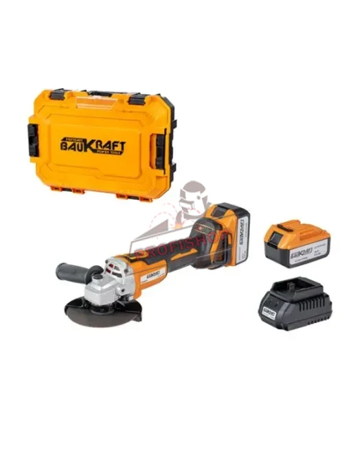 Ъглошлайф безчетков 125mm 18V 2x4Ah куфар Baukraft BK-BAG73 020804 Ъглошлайф безчетков 125mm 18V 2x4Ah куфар Baukraft BK-BAG73 020804