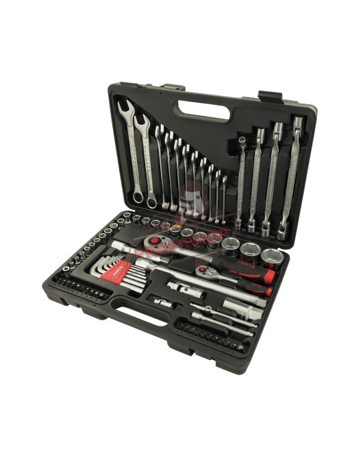 Гедоре с ключове комплект JN67304 1/4'' и 1/2'', 77 части Force Гедоре с ключове комплект JN67304 1/4'' и 1/2'', 77 части Force