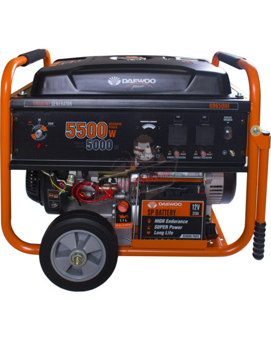 Бензинов монофазен генератор DAEWOO 6500 W, 25 l / eлектронен старт GD 7000 Е Бензинов монофазен генератор DAEWOO 6500 W, 25 l / eлектронен старт GD 7000 Е