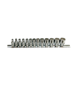 Вложки дванадесетостенни 1/4" (4-14mm) комплект 13 бр. JN66275 FORCE