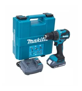 Акумулаторен ударен винтоверт MAKITA DHP490WV, LXT, 18 V, 2 Ah, 65 Nm, с батерия, зарядно и куфар DHP490WV