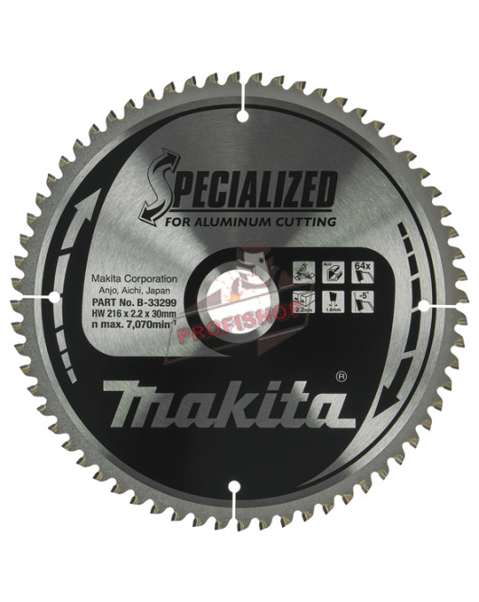 Диск циркулярен за рязане, Specialized, TCT, 216x30mm, 64T , MAKITA B-33299