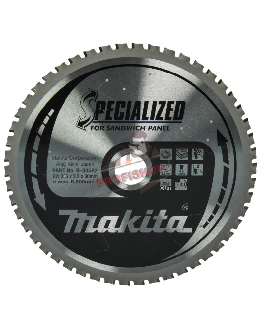 Циркулярен диск за рязане на сандвич панели 235x30x1.8 мм, 50 z, Makita Specialized B-33582 Циркулярен диск за рязане на сандвич панели 235x30x1.8 мм, 50 z, Makita Specialized B-33582