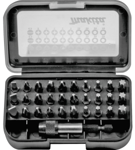 Комплект накрайници / битове с магнитен държач, 31 части, 1/4", 25 мм ,Makita D-30667