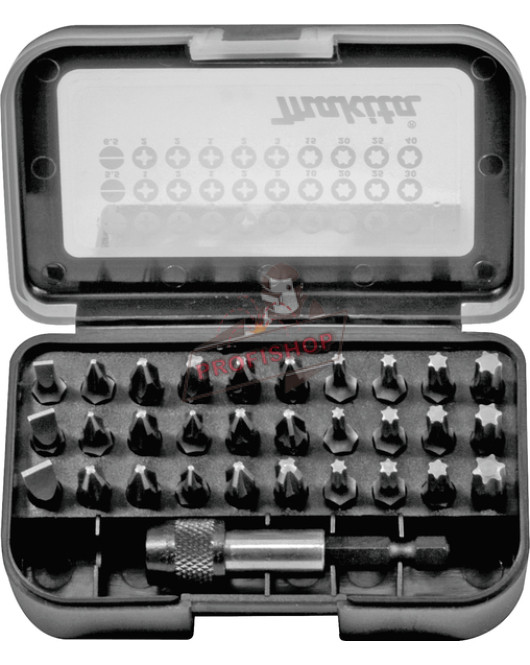 Комплект накрайници / битове с магнитен държач, 31 части, 1/4", 25 мм ,Makita D-30667 Комплект накрайници / битове с магнитен държач, 31 части, 1/4", 25 мм ,Makita D-30667