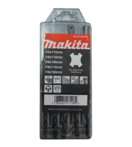 Комплект свредла за бетон , SDS-plus, 6-12 мм, 5 бр. Makita D-36049