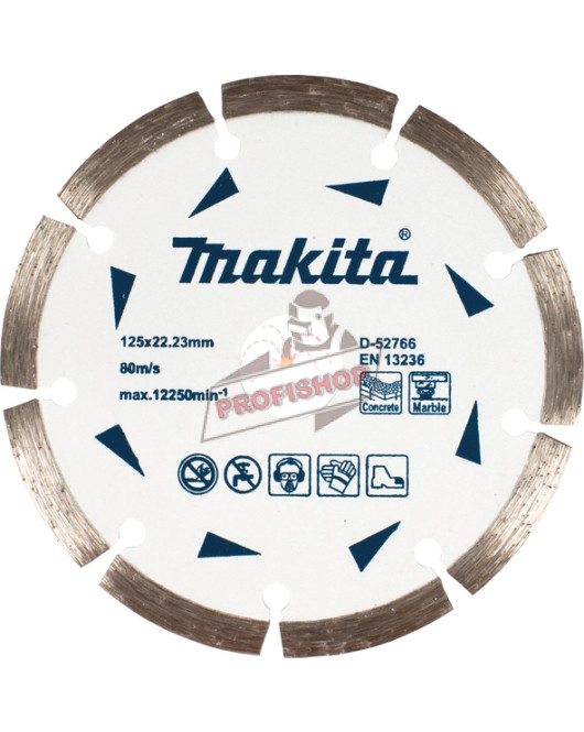 Диамантен диск Ф125, сегментен за бетон и мрамор MAKITA D-52766 Диамантен диск Ф125, сегментен за бетон и мрамор MAKITA D-52766