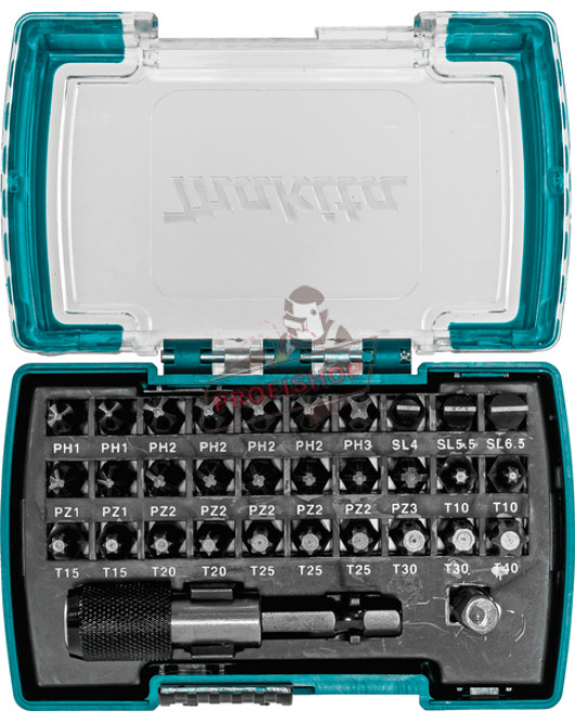 Комплект битове , 1/4", 32 бр. Makita D-74762 Комплект битове , 1/4", 32 бр. Makita D-74762