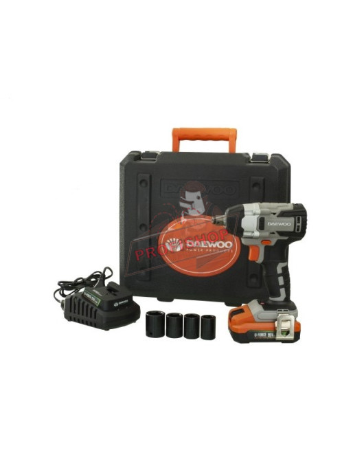 Акумулаторен гайковерт UNI-BAT", 20 V, 1/2”, 280 Nm, с батерия 2 Ah и зарядно ,DAEWOO DALIW-18-1BKC Акумулаторен гайковерт UNI-BAT", 20 V, 1/2”, 280 Nm, с батерия 2 Ah и зарядно ,DAEWOO DALIW-18-1BKC