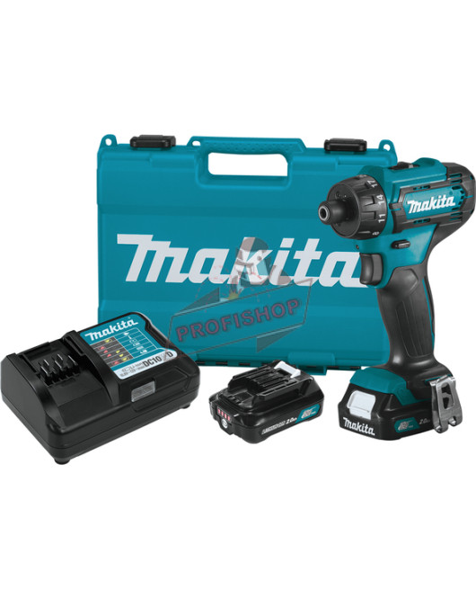 Винтоверт Makita акумулаторен 12 V, 2 Ah, 30 Nm, 6.35 мм, DF033DWAE
