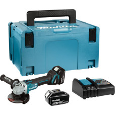 Акумулаторен ъглошлайф Makita , 18 V, 5 Ah, 125 мм, с 2 батерии и зарядно, DGA506RTJ