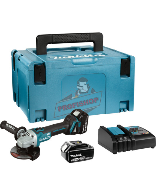 Акумулаторен ъглошлайф Makita , 18 V, 5 Ah, 125 мм, с 2 батерии и зарядно, DGA506RTJ Акумулаторен ъглошлайф Makita , 18 V, 5 Ah, 125 мм, с 2 батерии и зарядно, DGA506RTJ