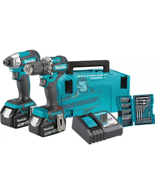 Акумулаторен комплект MAKITA DLX2423JX4 (DDF487+DTD157),18 V, 3 Ah, с 2 батерии, зарядно, комплект битове и куфар Акумулаторен комплект MAKITA DLX2423JX4 (DDF487+DTD157),18 V, 3 Ah, с 2 батерии, зарядно, комплект битове и куфар