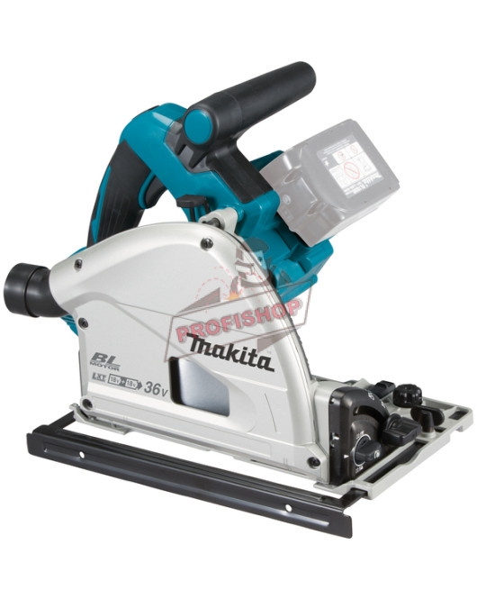 Акумулаторен потапящ ръчен циркуляр Makita 18+18 V ,LXT, Ø 165 mm,DSP600ZJ