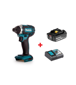 Акумулаторен ударен винтоверт Makita DTD152Z, LXT, 18 V, 165 Nm с акумулаторна батерия Makita, 3 Ah BL1830 и зарядно устройство DC18RC Li-Ion, 9 A