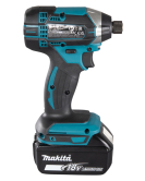 Акумулаторен ударен винтоверт Makita DTD152Z, LXT, 18 V, 165 Nm с акумулаторна батерия Makita, 3 Ah BL1830 и зарядно устройство DC18RC Li-Ion, 9 A