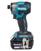 Акумулаторен ударен винтоверт Makita DTD173Z, LXT, 18 V, 180 Nm с батерия ,3 Ah BL1830 , зарядно устройство DC18RC Li-Ion, 9 A и чанта за инструменти Makita 831253-8