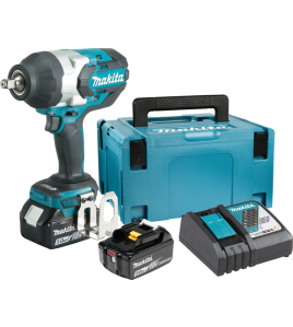  Ударен акумулаторен гайковерт ,18V, 5.0 Ah, 1000 Nm,1/2“, Makita DTW1002RTJ 