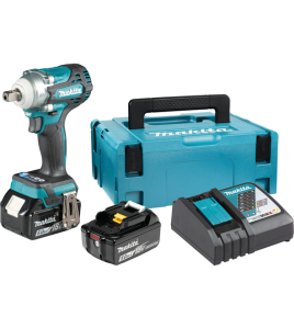 Акумулаторен ударен гайковерт LXT ,18 V, 5 Ah, 580 Nm, с 2 батерии и зарядно ,Makita DTW301RTJ