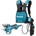 Акумулаторна лозарска ножица MAKITA DUP362PT2 с 2 бр. батерии, зарядно устройство и раница