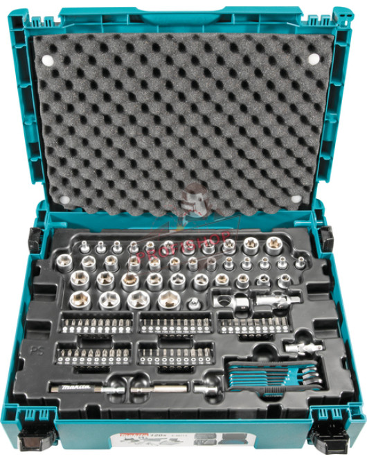 Гедоре комплект Makita , 120 части, 1/4", 3/8", в куфар Makpac E-08713 Гедоре комплект Makita , 120 части, 1/4", 3/8", в куфар Makpac E-08713