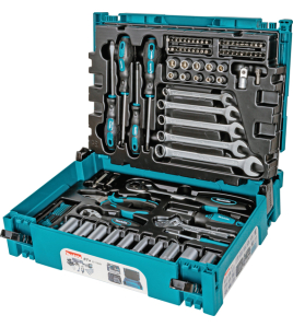 Гедоре комплект Makita , 1/2", 1/4", 3/8", 87 части, в куфар Makpac /E-11542
